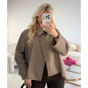 Latte checked shirt - DRESS DESIREE