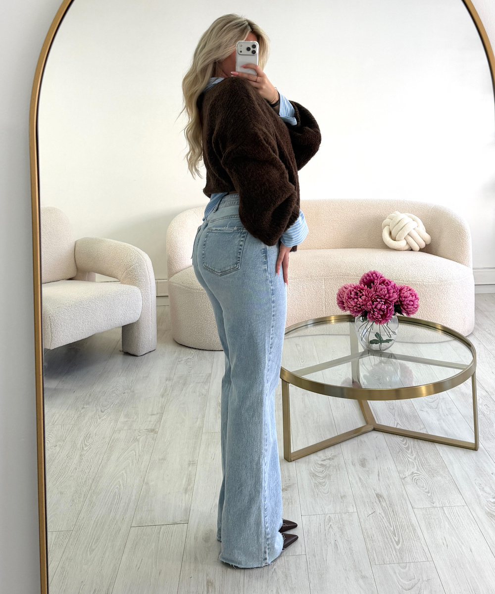 Tall light blue jeans