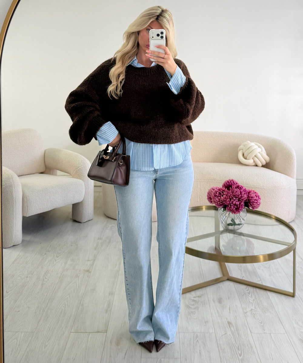 Extra long light blue jeans - DRESS DESIREE