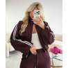 Bordeaux checked bomber jackets