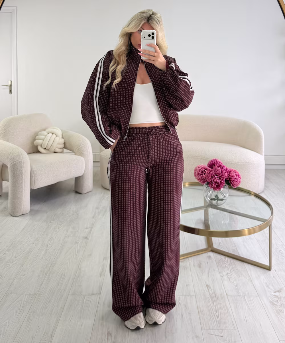 Pantalon casual carreaux bandes - DRESS DESIREE