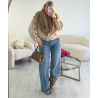 Veste daim creme fourrure - DRESS DESIREE