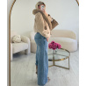 Veste daim creme fourrure - DRESS DESIREE